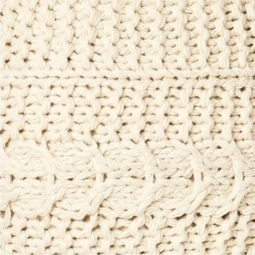 Threshold Studio McGee Shaped Crochet Egg Throw Pillow Cream